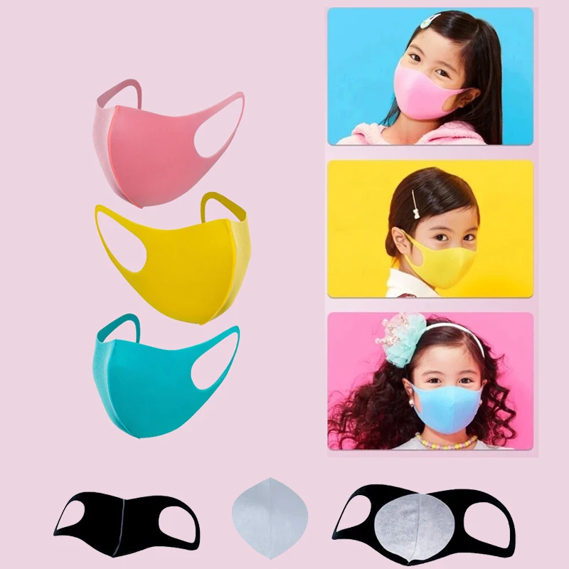 

3Pcs/Set Child Face Mask With Masks filter Pads For Men Women Kids PM2.5 Germ Droplets Smoke Pollution Earloop Washable Mask