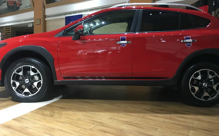 Автомобильный Стайлинг для Subaru XV GT3 GT7 ABS Хромированная дверь боковая молдинг отделка Аксессуары - Цвет: black