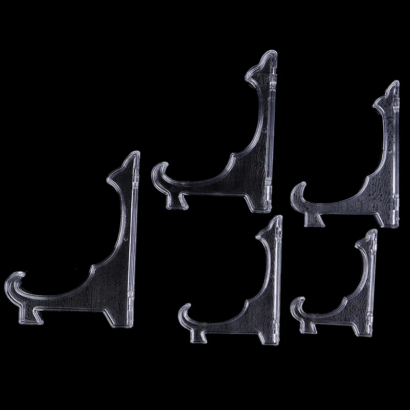 

5PCS Mini Clear Plastice Coin Medal Gem Badge Golf Post Card Easels Coin Display Stand Display Plate Holders 7.2/8.8/10/11/12cm