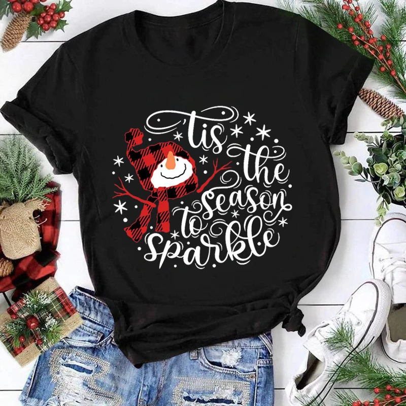 Tops Christmas Hours 2022 2022 New Red Plaid Hat Print Christmas Shirt Baby Its Cold Outside Christmas  T Shirt Family Christmas Party Tops Letter Tees|T-Shirts| - Aliexpress