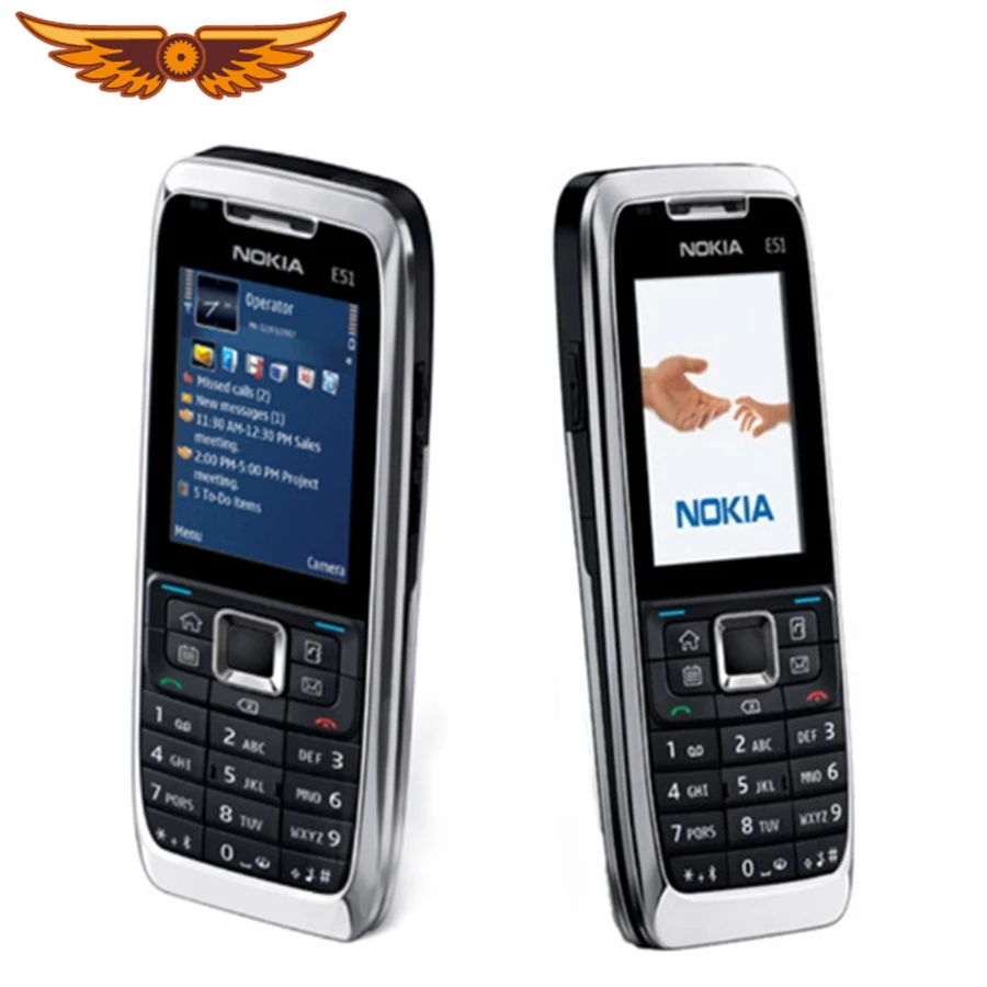 Оригинальный разблокированный сотовый телефон Nokia E51 Symbian OS 2 Мп камера 3G 1050 мАч