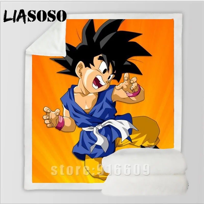 Dragon Ball Goku аниме плюшевый диван молодежное постельное белье Узорчатое мультяшное набивное одеяло покрывало постельное белье для путешествий мягкое зимнее одеяло - Цвет: 17