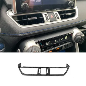 

WMYFC Interior Middle Center Console Air Condition Vent Outlet Cover Trim ABS fit for Toyota RAV4 2019 2020 Car Styling