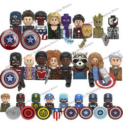 Mini figurines de dessins animés, Iron man, Spiderman, Captain America, Thor, Venom, Disney, blocs à assembler, poupées, cadeaux pour enfants 