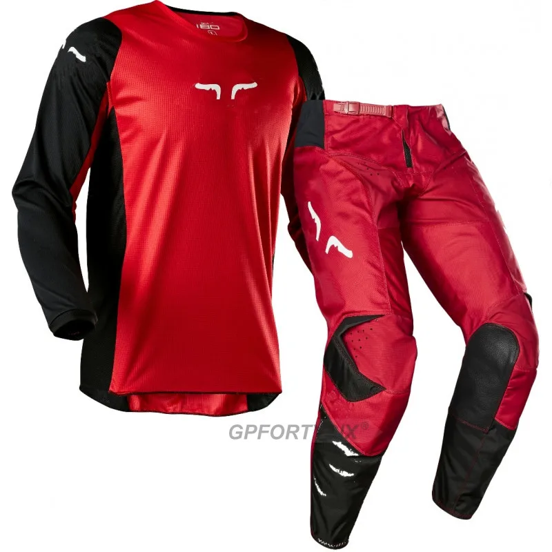 Red 180 PRIX Flex Air Racing Защитное снаряжение мото спортивные велосипедные комплекты MX MTB внедорожные Dirt Bike комбо Мотокросс велосипедные костюмы - Цвет: Red