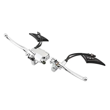 

Motorcycle Black Rearview Mirrors w/25mm Brake Clutch Master Cylinder Reservoir Lever For Honda Shadow Steed 600 400VT 600VT 750