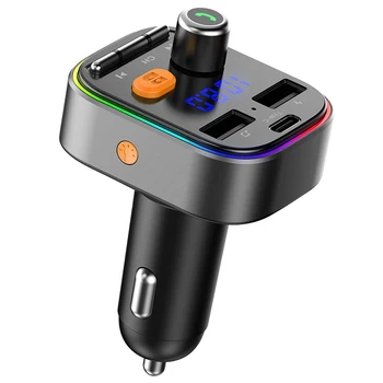 

SmartCharge Bluetooth FM Transmitter Car Audio Adapter and Receiver Hands-Free Calling MP3 Car Charger with 2 USB Ports