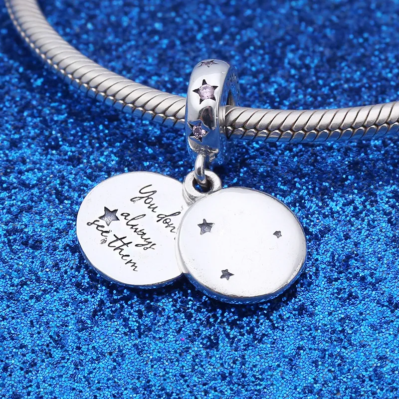 Бусины из стерлингового серебра 925 Forever Sisters Висячие Подвески подходят Оригинальное женское ожерелье Pandora& браслет DIY ювелирные изделия