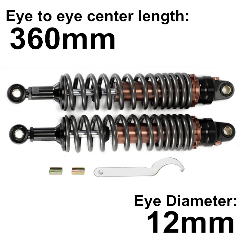 

Universal 360mm 14.17" Titanium Motorcycle Off-Road Moto Mountain Dirt Bike Rear Front Shock Absorber Suspension Protector D15