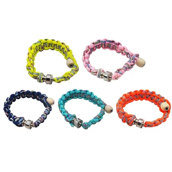 

12pcs/lot New Bracelet Luminous Pipe Camo Hand-woven Metal Pipe Bracelet Smoking Pipes Sneak A Toke For Tobacco Pipes