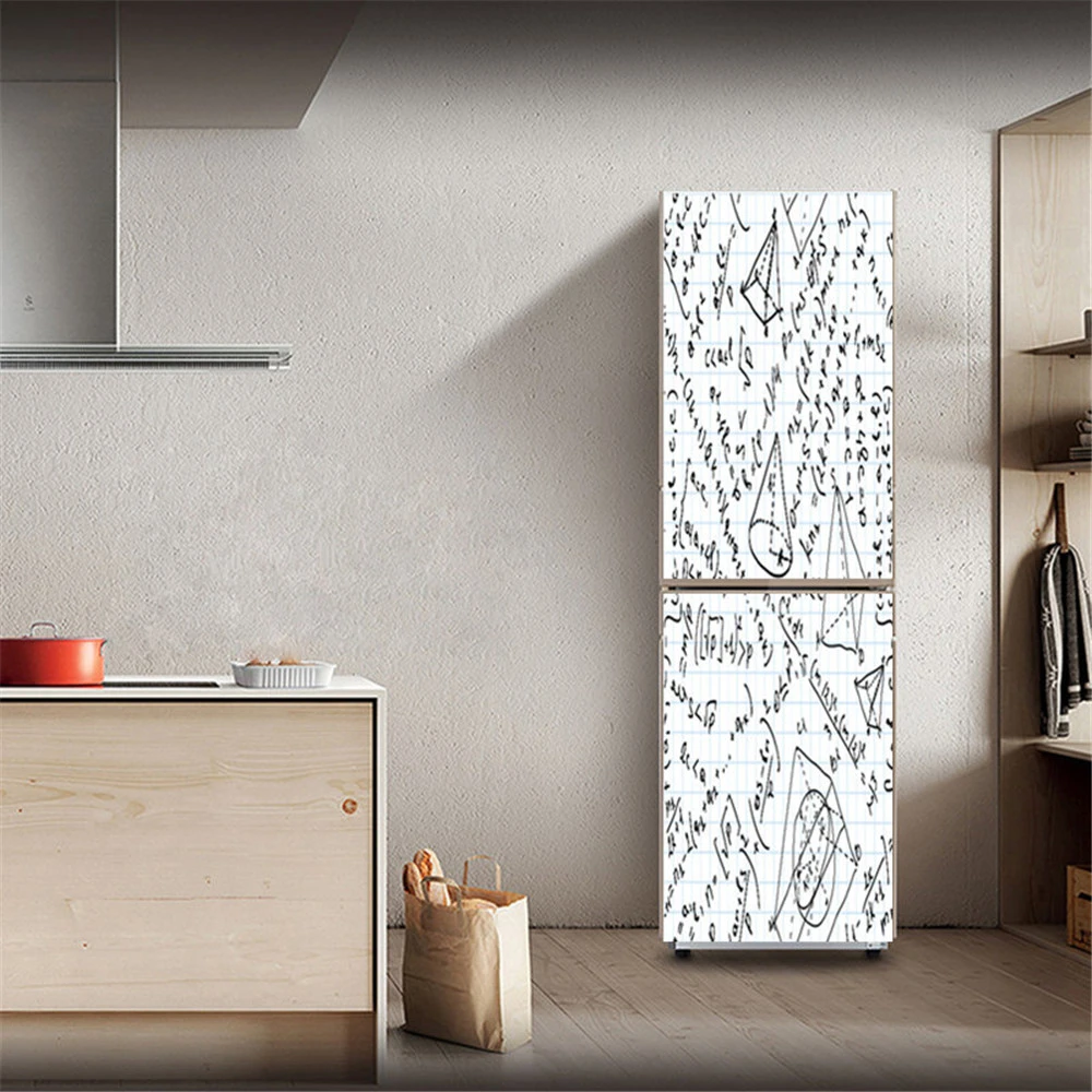 ミニマリストグレーの冷蔵庫ステッカー ドアラップの壁紙 数式のペア 女の子の動物 3d冷蔵庫 モダンなウォールステッカー 冷蔵庫マグネット Aliexpress