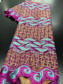 

NIAI Red African Tulle Lace Fabric Embroidery For Women Dress 2020 High Quality Lace French Nigerian Net Lace Fabrics NI2772