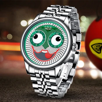 

New Arrival 2020 Joker Watch For Men LIGE Top Brand Luxury Fashion Personality Alloy Quartz Watches Mens Limited Edition Watch