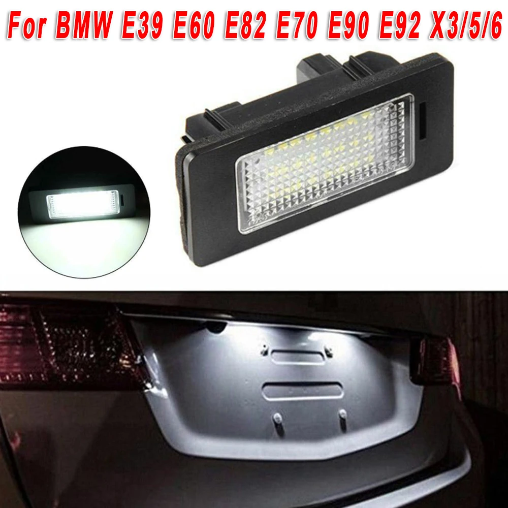 1PC Car Light For BMW E60 E39 E61 E70 E71 E72 F10 F10N F18 F32 F33 F36 12V  Car LED License Plate Lamp 6000K Xenon car accessorie