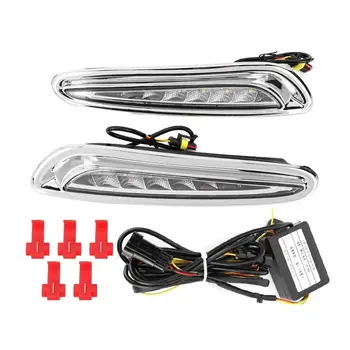 

1 Pair DC12V 6000-6700K Waterproof Car DRL LED Dual Color Daytime Running Light Turn Signal Light Fit for Mazda 3 2011 2012 2013