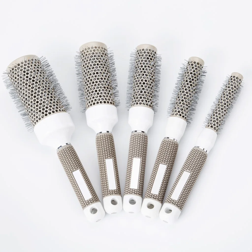 Hair-Brush Barrel-Comb Drying-Curling Ceramic Round Styling Salon Nano Ion 6-Size
