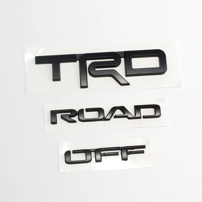 3 шт. для Toyota ТРД наклейки эмблемы наклейки для автомобиля 4runner Camry Кэрол "lundra" ABS ТРД по бездорожью логотип письмо эмблемы наклейки