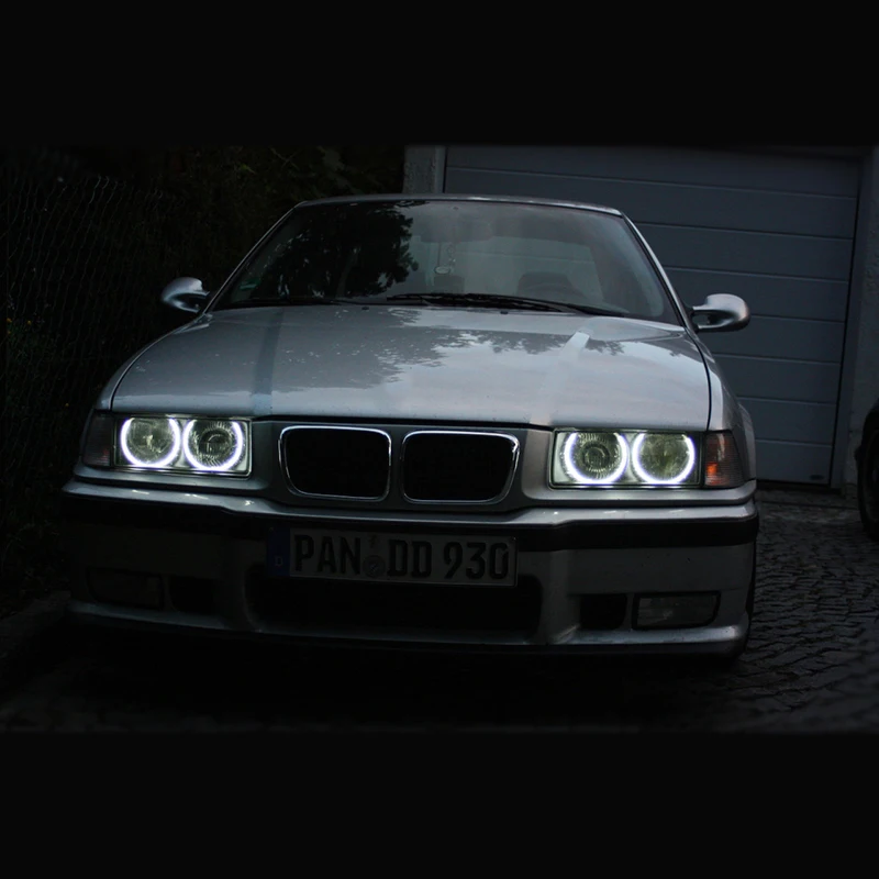 Отличная ультра яркая подсветка smd комплект светодиодов «глаза ангела» halo Кольцо для BMW E36 E38 E39 E46 Проектор 4x131 DRL