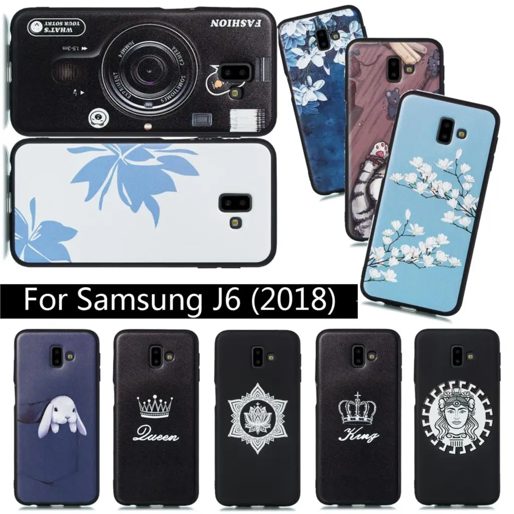Soft TPU Silicone Case For Samsung Galaxy J6 2018 J600 J600F Cute Painting Back Cover Bumper J 6 600 600F Cases |