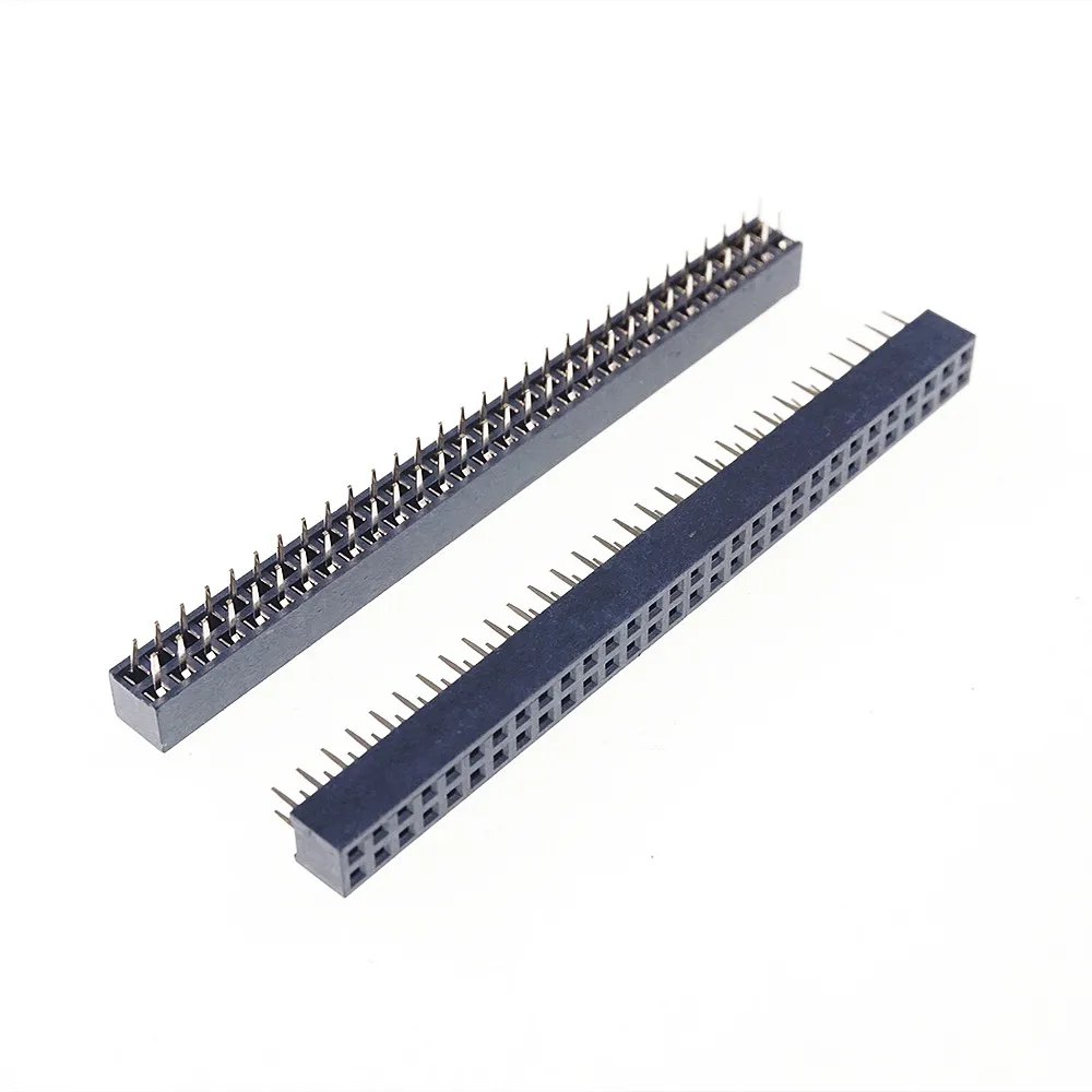 

100pcs 2x30 P 60 Pin 2.00 mm Female Header Pin Headers dual row Straight Through Hole Insulator height 4.30mm Rohs 2mm pitch