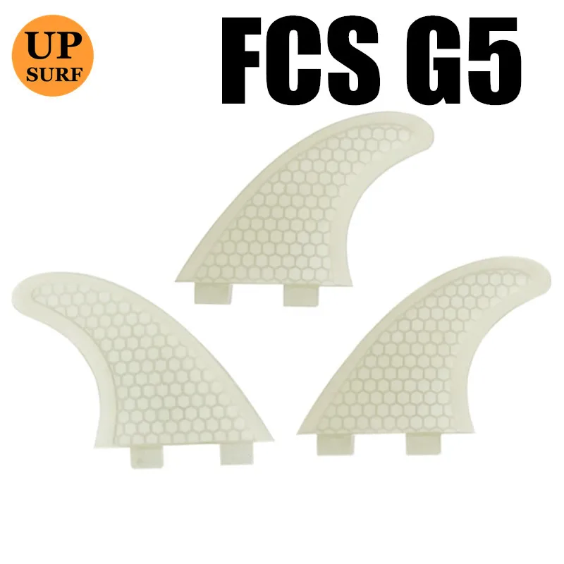 White color FCS fins G5/G3 firberglass surfboard fins thruster fins 3pcs per sets