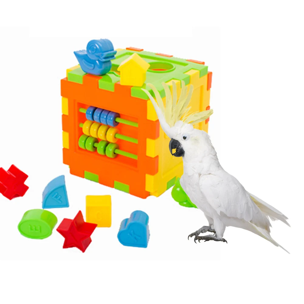 Развивающие игрушки для домашних животных птиц попугая DIY игрушка головоломка