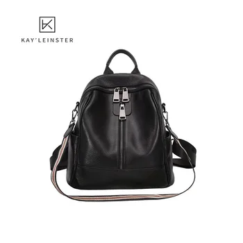 

New Genuine Leather Women Backpack Wild Fashion Female Shoulder Bags Large Capacity Multifunctional Travel Bag Girls School Bag