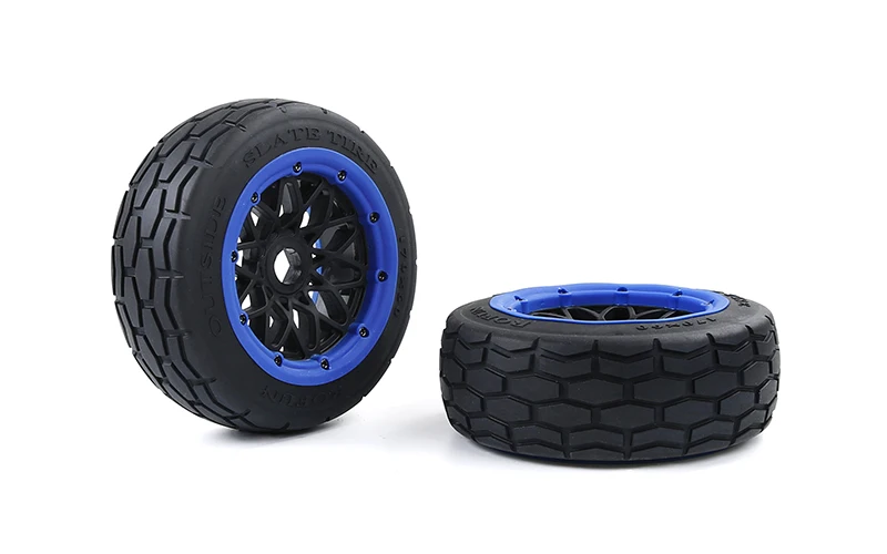 

Baja Front Wheel Set of ON Road Tires on Rims for HPI Baja 5B 2.0 SS Rovan