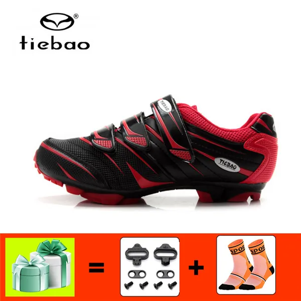 816A red with gift TIEBAO, обувь для велоспорта, мужские кроссовки, женские, sapatilha ciclismo, mtb, горный велосипед, для верховой езды, самоблокирующиеся, Superstar original, обувь - Цвет: 816A red with gift