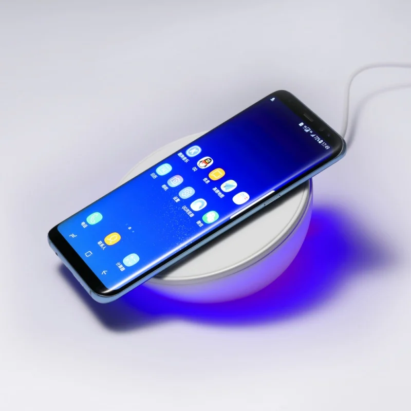 

Alarm Clock Night Light LED QI Charger Base 10W Wireless Charging Pad Desk Lamp