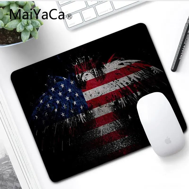 No LockEdge 20x25cm MaiYaCa Лидер продаж Американский флаг DIY дизайн игровой с узором коврик для мыши ноутбука игровой коврик для мыши - Цвет: No LockEdge 20x25cm
