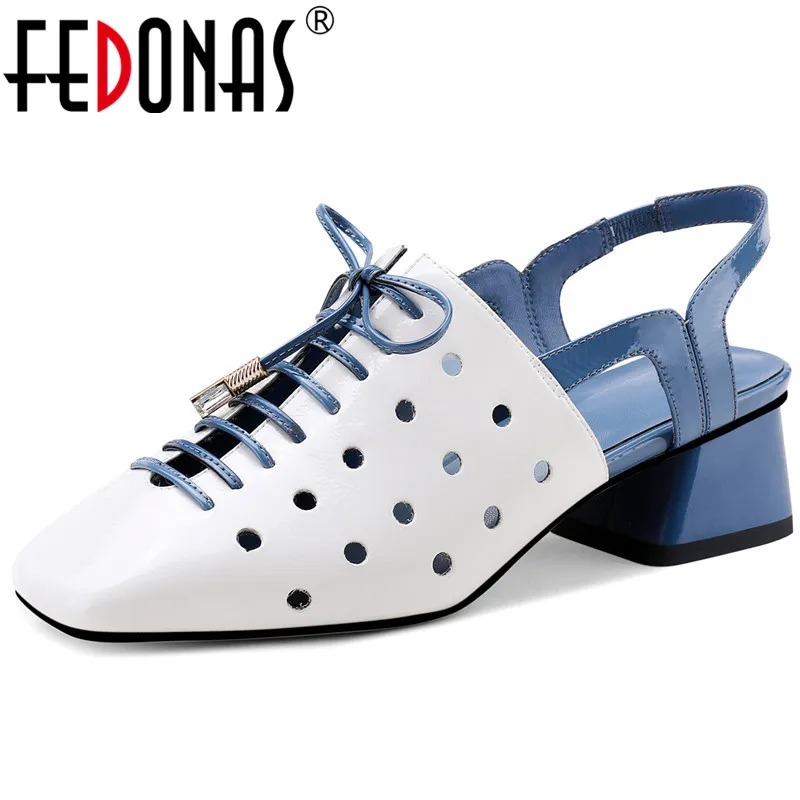 Женские босоножки с перекрестной шнуровкой FEDONAS желтые туфли из натуральной кожи