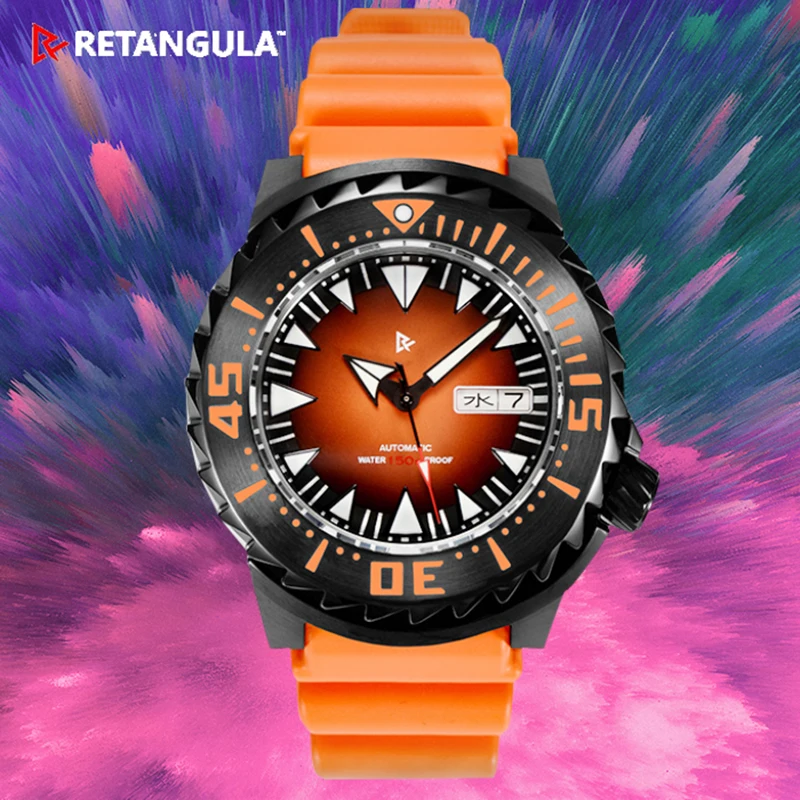 Часы наручные Retangula RDUNAE Monster PVD Мужские автоматические водонепроницаемые