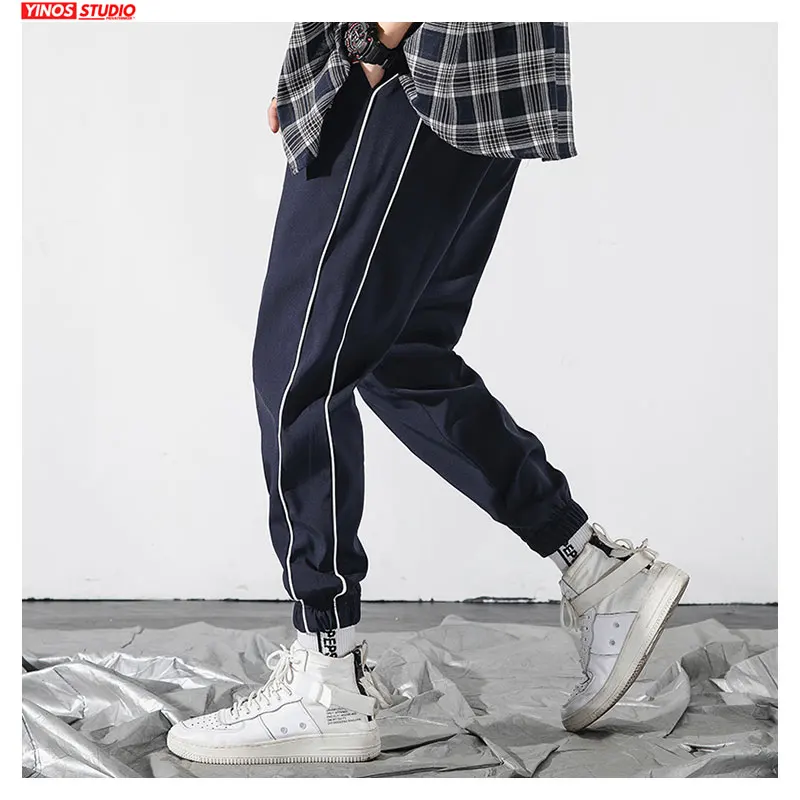 Дропшиппинг 2020 мужские японские шаровары джоггеры брюки уличные однотонные