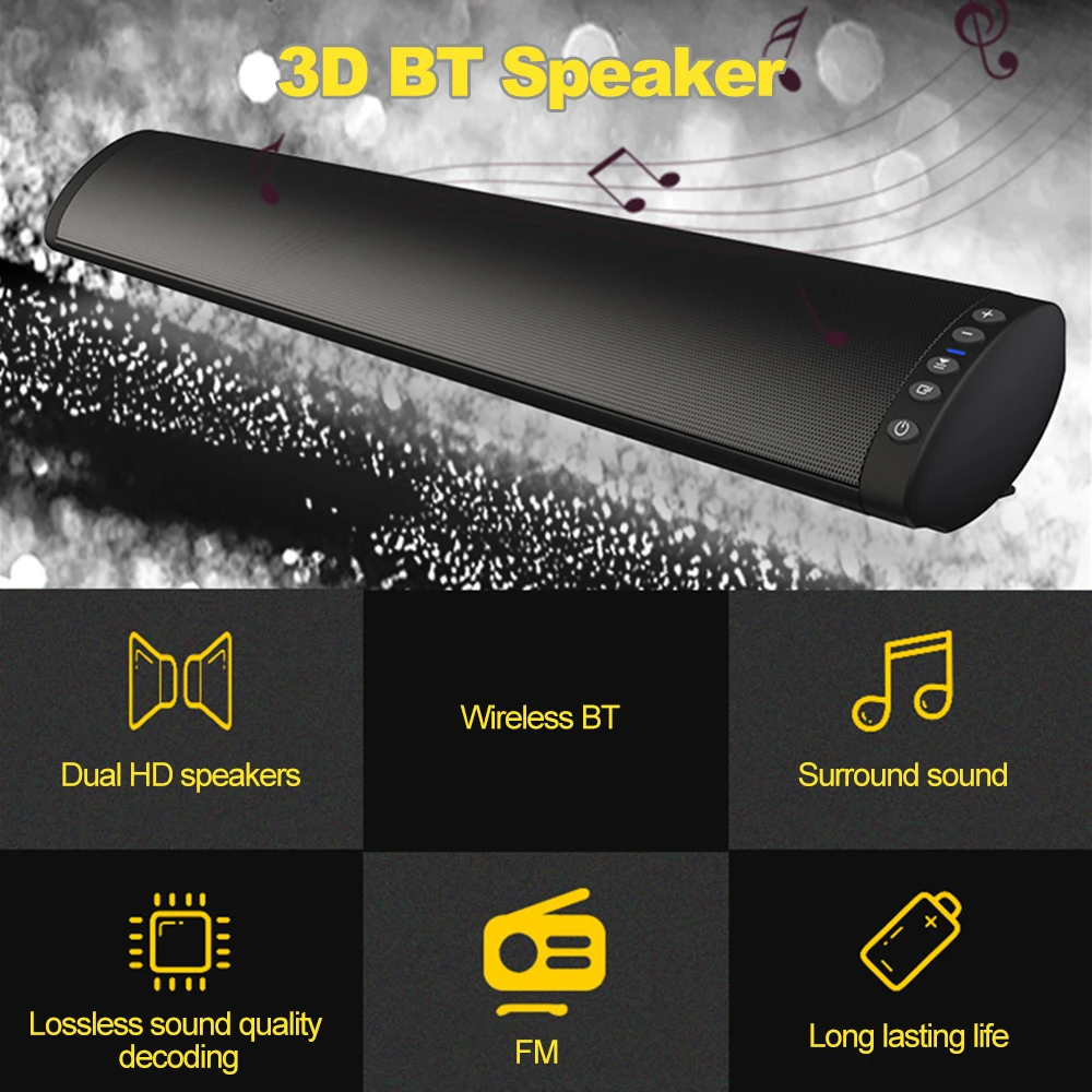 BS-41 ТВ Саундбар Bluetooth V5.0 динамик FM TF карта U диск динамик s домашний кинотеатр система портативный беспроводной динамик s музыка бумбокс