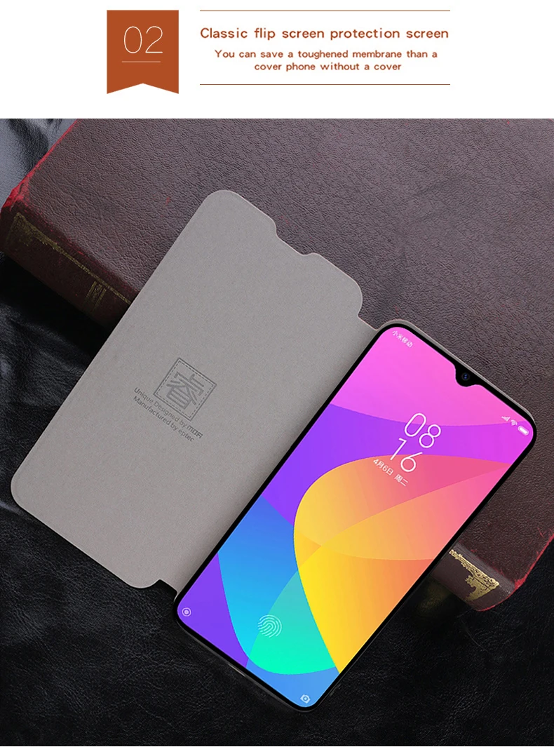Чехол MOFI для Xiaomi mi 9 Lite, роскошный чехол-книжка с откидной крышкой из искусственной кожи, чехол-бумажник с подставкой для телефона, чехол для Xiaomi mi 9 Lite