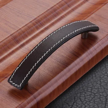 Cabinet Handle Soft Leather Dresser Drawer Door Handles Pull Furniture Hardware Knobs Furniture Kitchen Knobs Equipment Cabinet