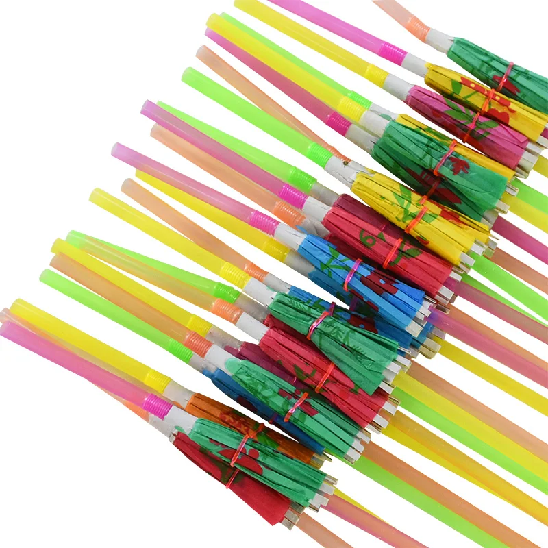 25/50/100pcs Umbrella Cocktail Drinking Disposable Straws Hawaii Party Facvor Juice Parasols Straws For Bar Summer Home Decor floating lantern festival