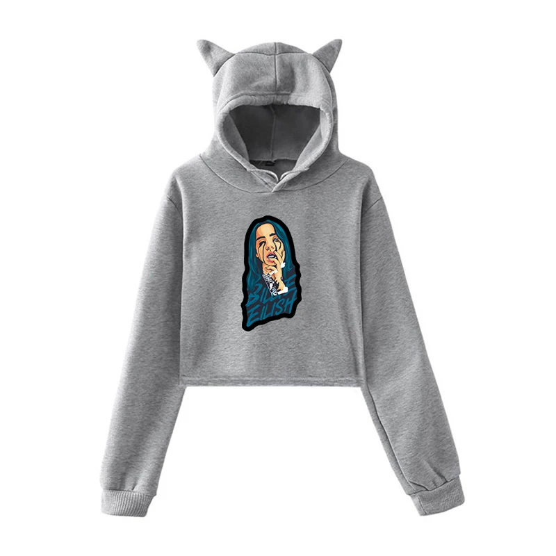 A16 Billie Eilish толстовка с капюшоном, повседневный Женский пуловер с капюшоном, Спортивная толстовка с длинным рукавом в стиле хип-хоп, уличная одежда - Цвет: A16