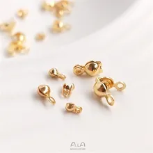 

14K Gold Filled Bag buckle bean buckle double ear double buckle end shell buckle DIY bracelet necklace bead chain accessories