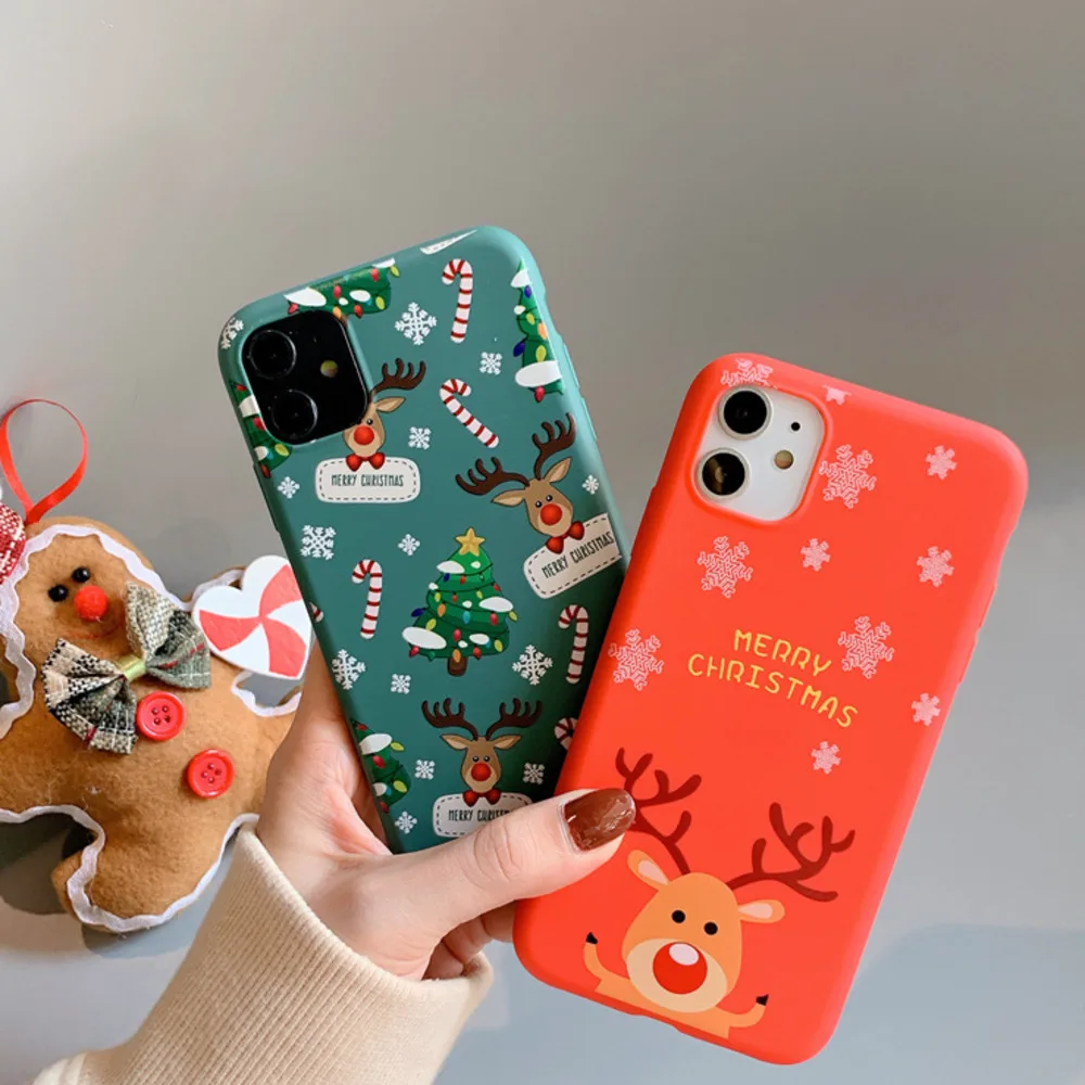 Новый рождественский чехол для телефона подходит iphone 11pro max / 8plus x case iphonexs 7 couple XR 12 |