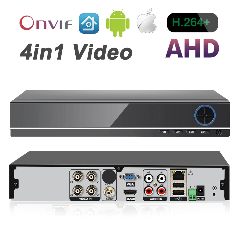 AHDM DVR 4CH/8CH IP Камера 4 в 1 видео Регистраторы для аналоговая камера высокого разрешения Камера IP Камера аналоговые Камера, для наблюдения, безопасности, видео Регистраторы - Цвет: 4 in 1
