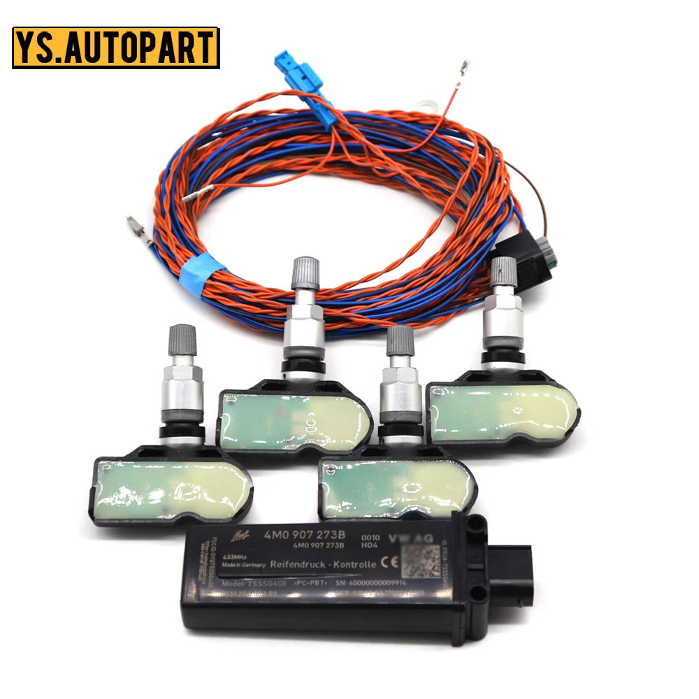 Система контроля давления в шинах для AUDI Q7 A5 SKODA BENTLEY PORSCHE McLAREN Volkswagen TPMS Sensor 4M0907273B