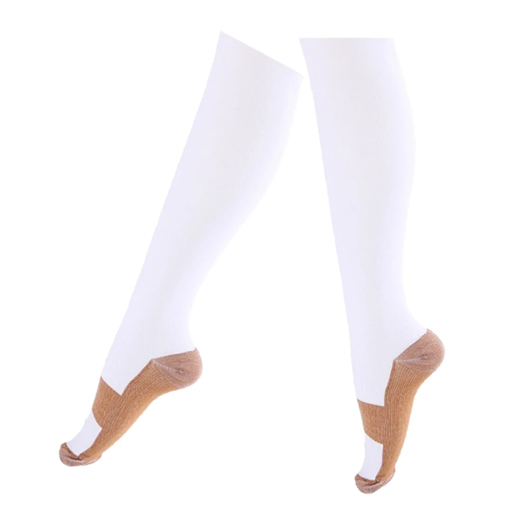 2x Men Athletic Jogging Compression Socks Anti Slip Calf Stockings Sleeve