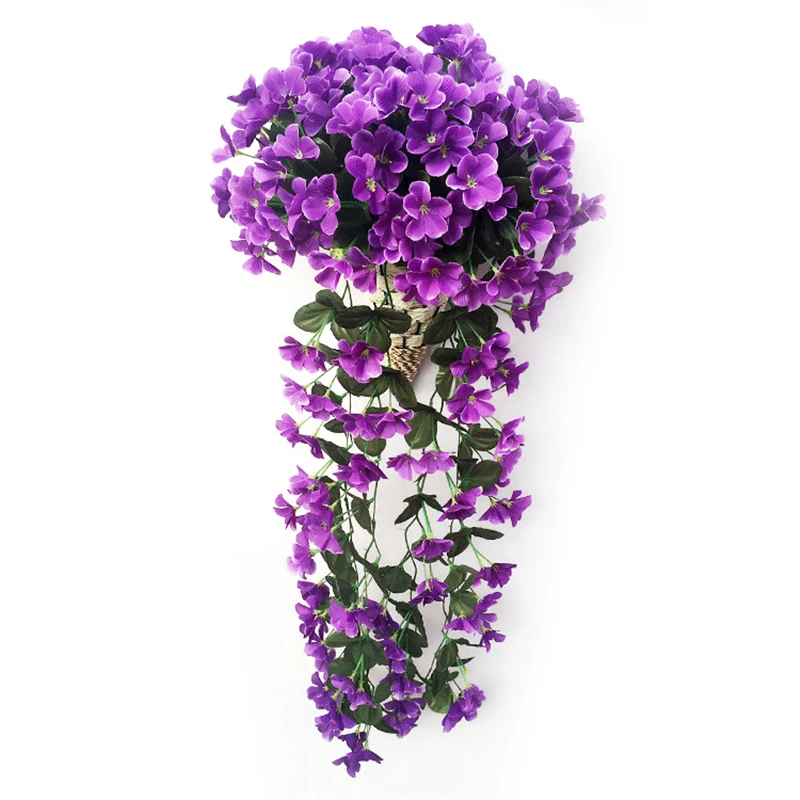Искусственные цветы для украшения фиолетовые Сваг из лозы Гирлянда из цветов цветы для свадебной вечеринки украшения дома аксессуары