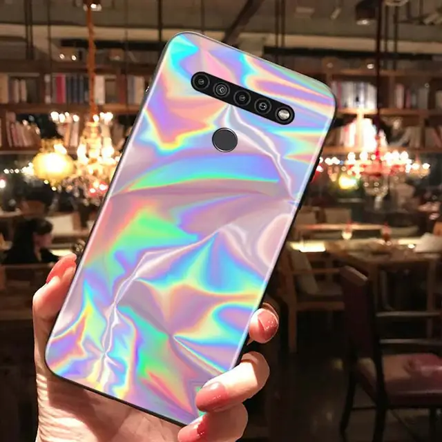 Gradient Rainbow Laser For LG K22 K71 K61 K51S K41S K30 K20 2019 Q60 V60 V50S V50 V40 V35 V30 G8 G8S G8X ThinQ Phone Case Style 03
