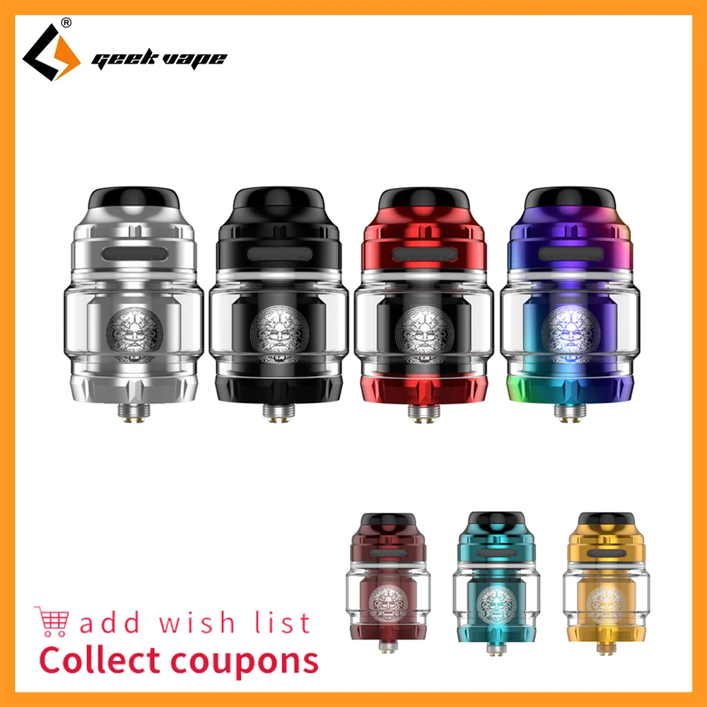 Бак для электронной сигареты Geekvape Zeus X RTA емкость объемом 4 5 мл с капельным баком 810