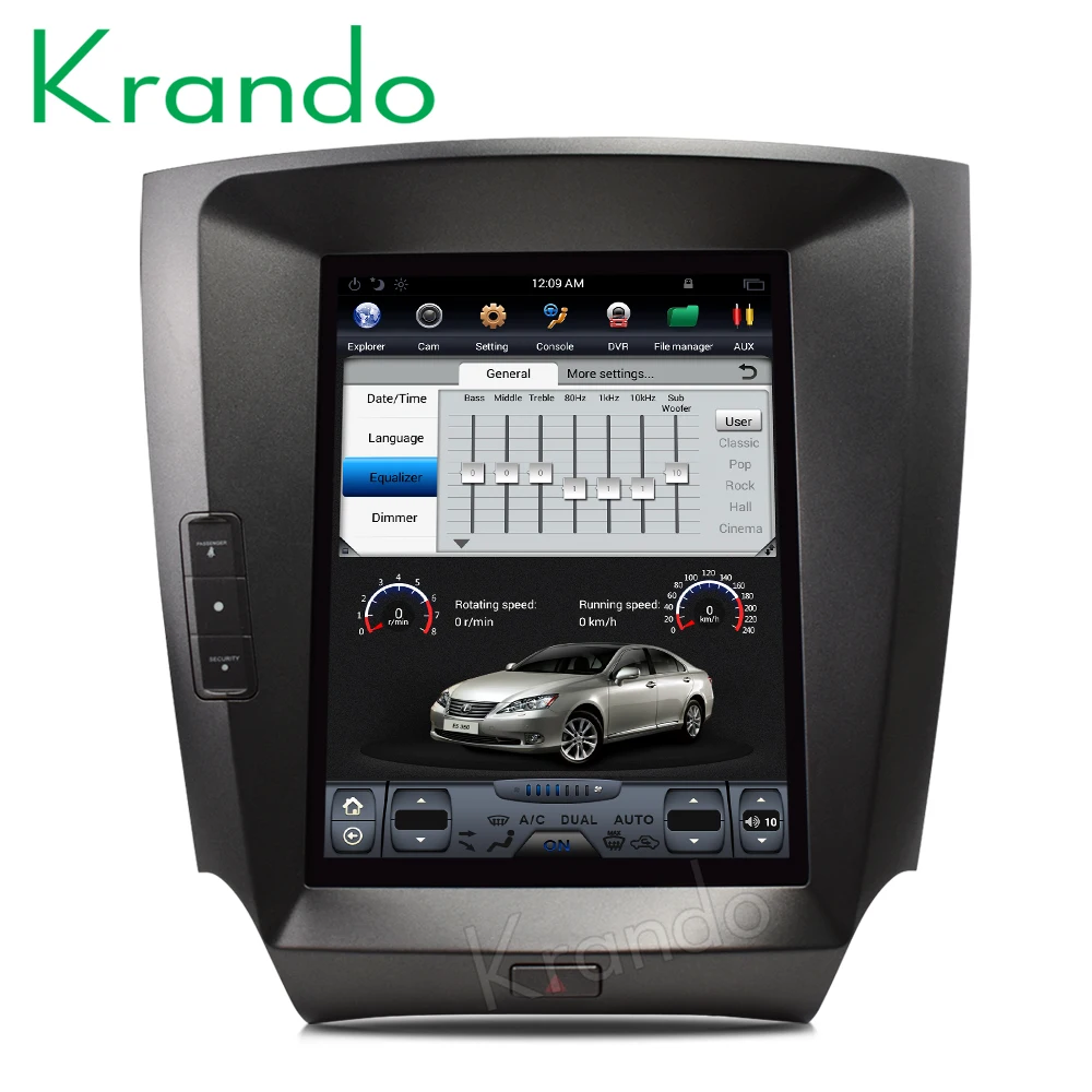 Автомобильный радиоприемник Krando Android 9 0 4 Гб 32 ГБ 10 дюймов в стиле Тесла