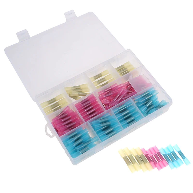 200pcs Waterproof Shrink Connectors Crotch Connector Shock Connector Shrink Hose Assortment