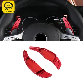 

CARMANGO for BMW G30 5 Series 2018 2017 Auto Car Steering Wheel Shift Paddle Sticker Trim Cover Frame Accessories
